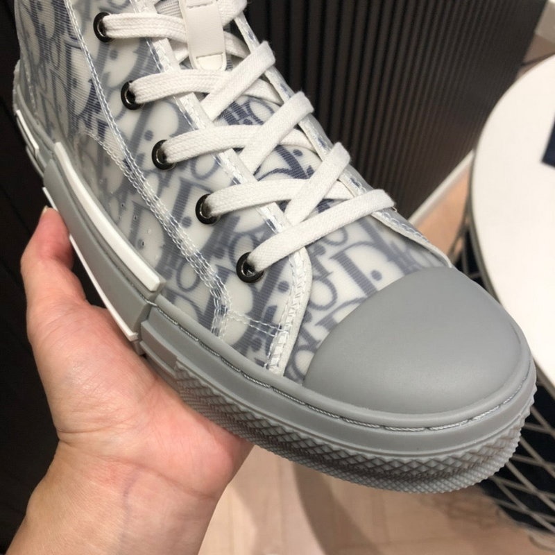 디올 B23 하이 그레이 러버 솔 디올 오블리크 캔버스 네이비 블루 -해외배송-