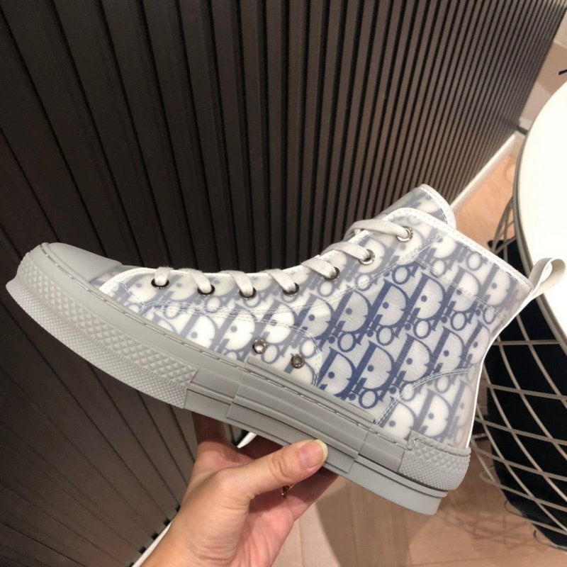 디올 B23 하이 그레이 러버 솔 디올 오블리크 캔버스 네이비 블루 -해외배송-