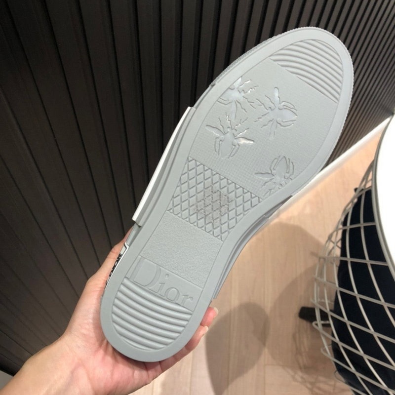 디올 B23 하이 그레이 러버 솔 디올 오블리크 캔버스 네이비 블루 -해외배송-