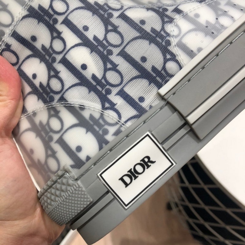 디올 B23 하이 그레이 러버 솔 디올 오블리크 캔버스 네이비 블루 -해외배송-