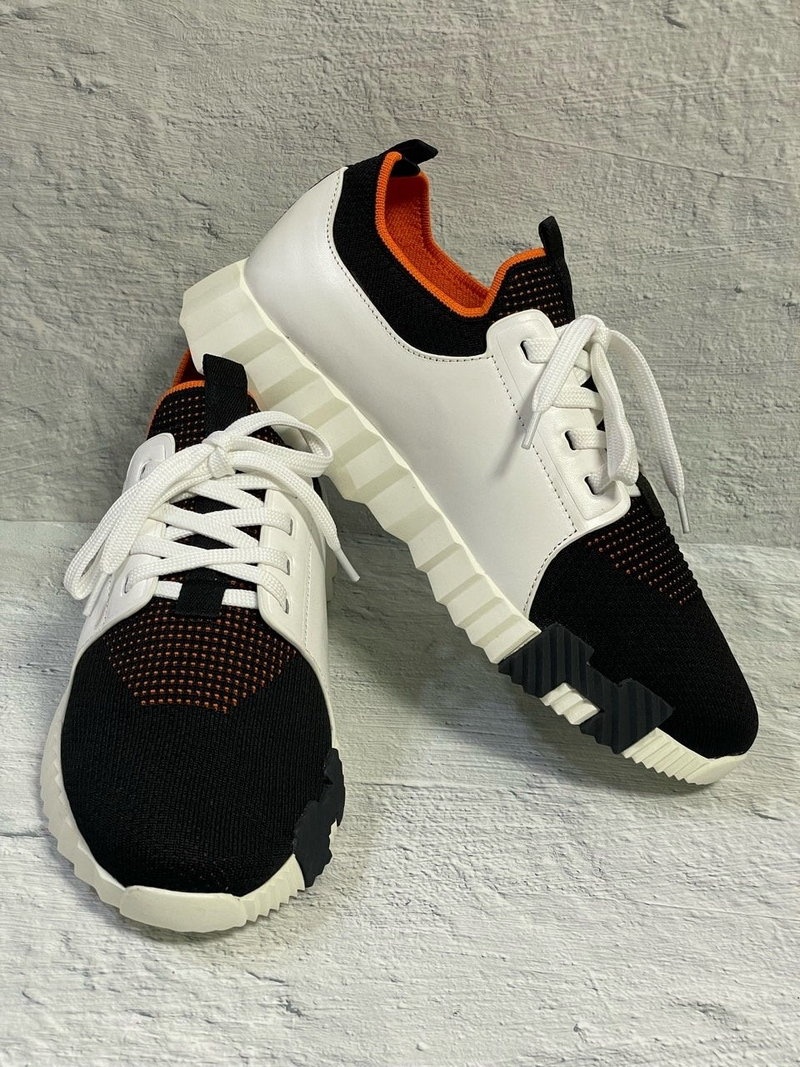 에르메스 디파트 스니커즈 니트 & 느와르 블랑