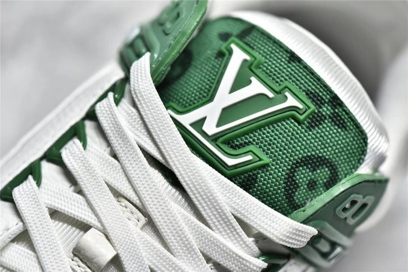 루이비통 LV 트레이너 스니커즈 모노그램 데님 - 그린