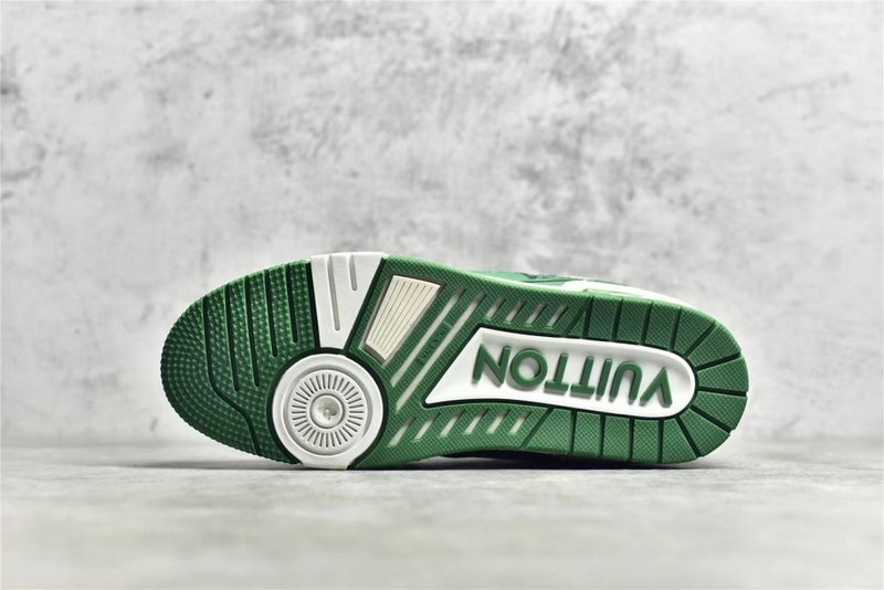 루이비통 LV 트레이너 스니커즈 모노그램 데님 - 그린