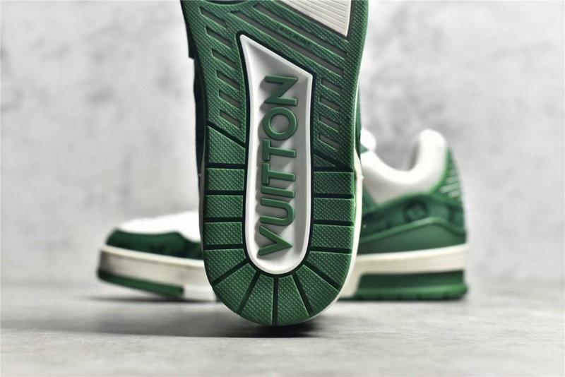 루이비통 LV 트레이너 스니커즈 모노그램 데님 - 그린