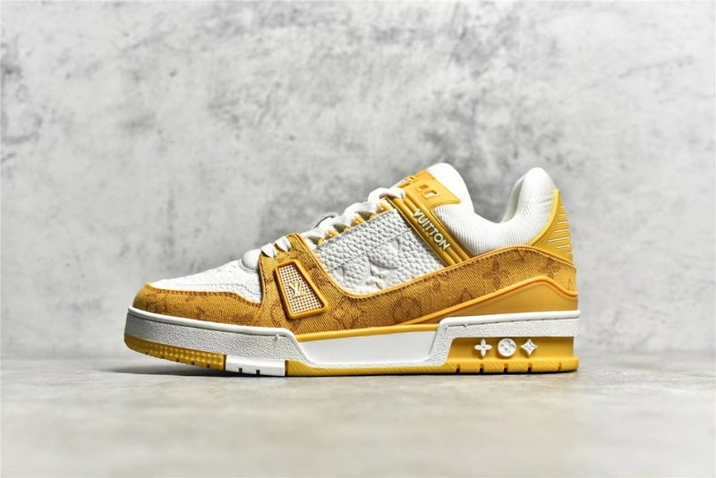 루이비통 LV 트레이너 스니커즈 모노그램 데님 - 옐로우