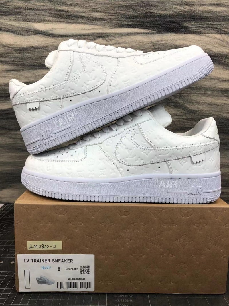 루이비통 x 나이키 에어포스 1 로우 스니커즈 바이 버질 아블로 화이트