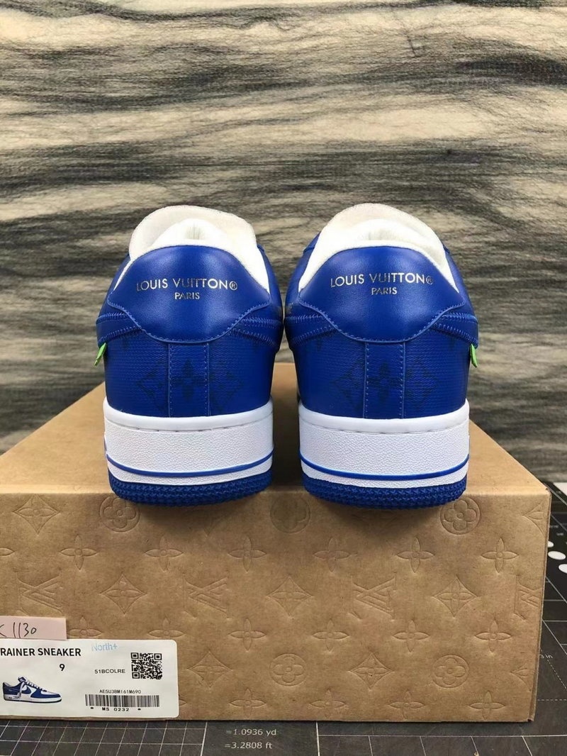 루이비통 x 나이키 에어포스 1 로우 스니커즈 바이 버질 아블로 화이트 팀로얄