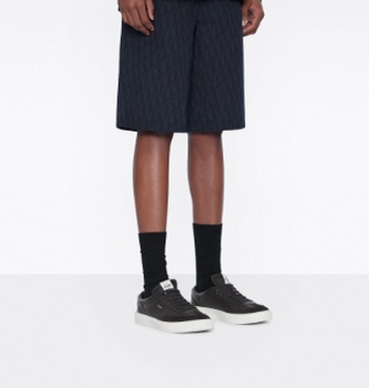 디올 B101 스니커즈 스무스 카프스킨 & 그레이지 누벅 - 블랙