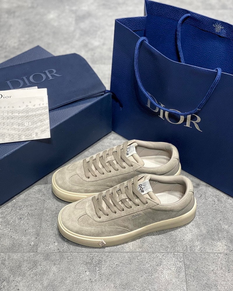 디올 B101 스니커즈 스무스 카프스킨 & 그레이지 누벅 - 빈티지