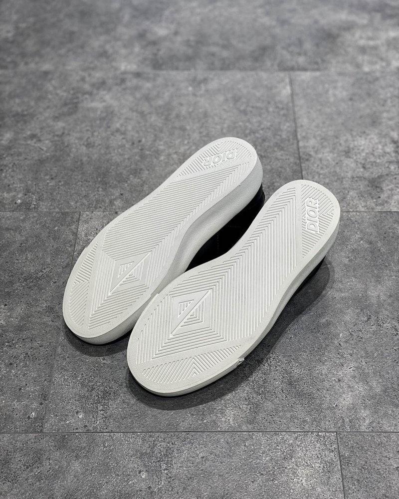 디올 B101 스니커즈 스무스 카프스킨 & 그레이지 누벅 - 크림