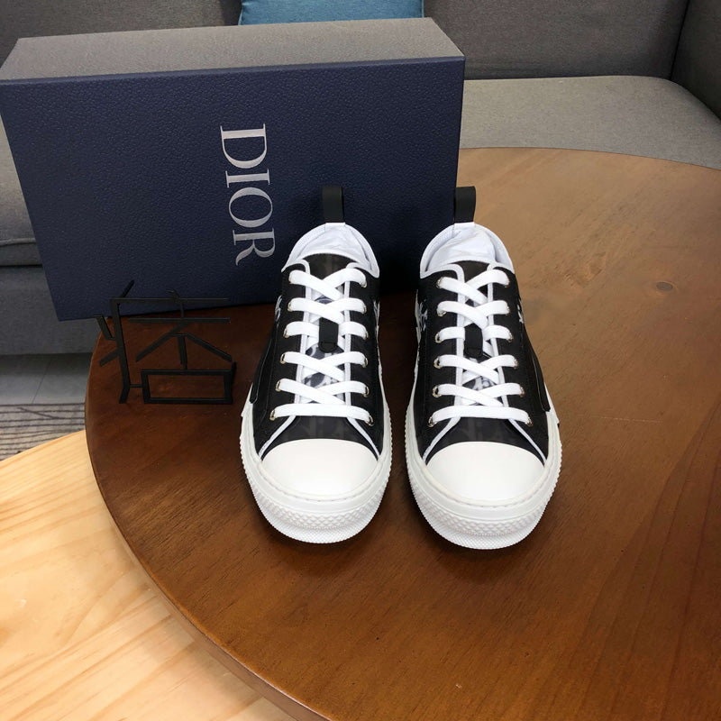 디올 B23 블랙 오블리크 스니커즈 - 로우