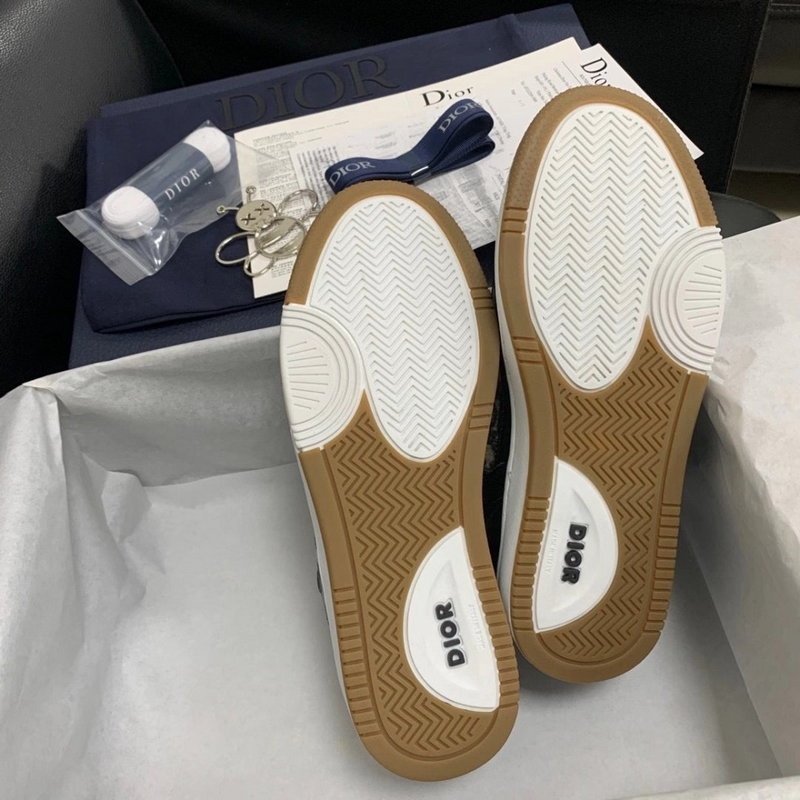 디올 B27 오블리크 로우탑 스니커즈 - 블랙