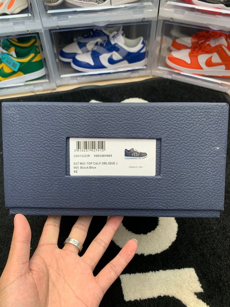 디올 B27 오블리크 로우탑 스니커즈 - 블랙