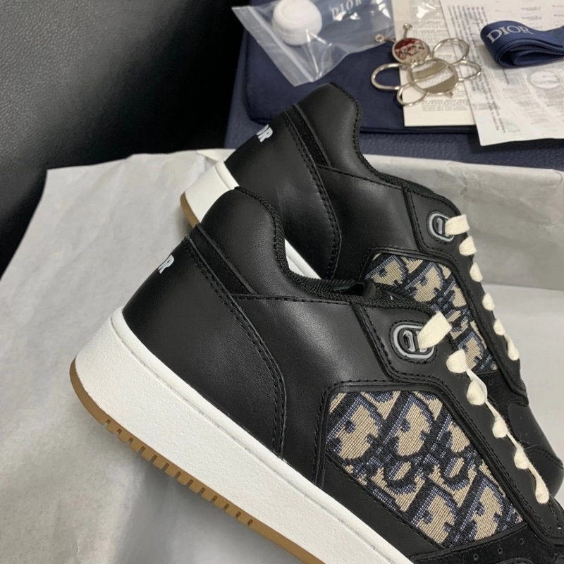 디올 B27 오블리크 로우탑 스니커즈 - 블랙