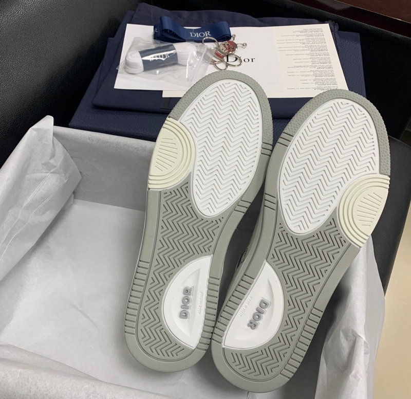 디올 B27 오블리크 로우탑 스니커즈 - 화이트 그레이