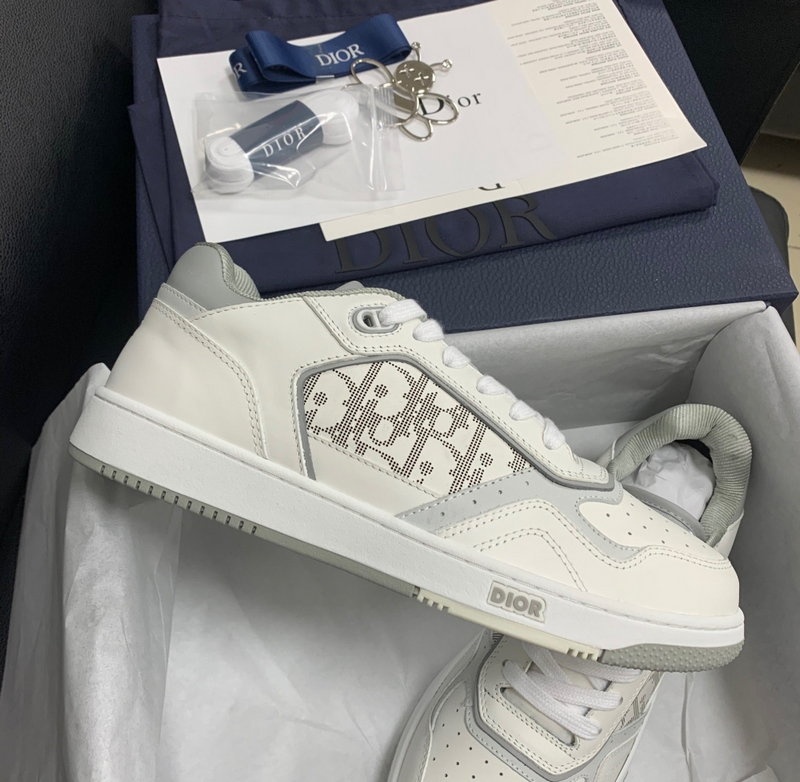 디올 B27 오블리크 로우탑 스니커즈 - 화이트 그레이