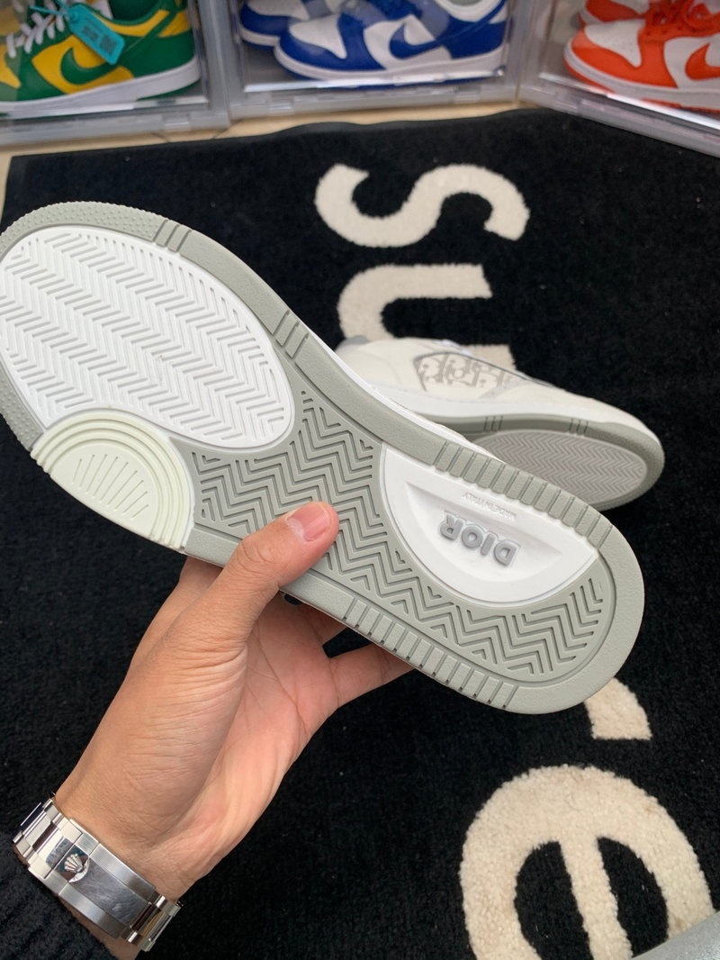 디올 B27 오블리크 로우탑 스니커즈 - 화이트 그레이