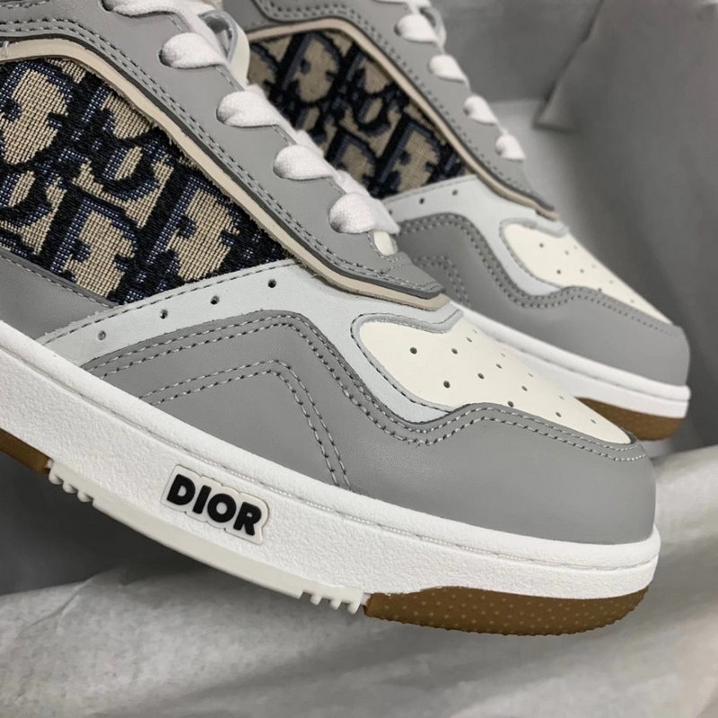 디올 B27 오블리크 미드탑 스니커즈 - 그레이