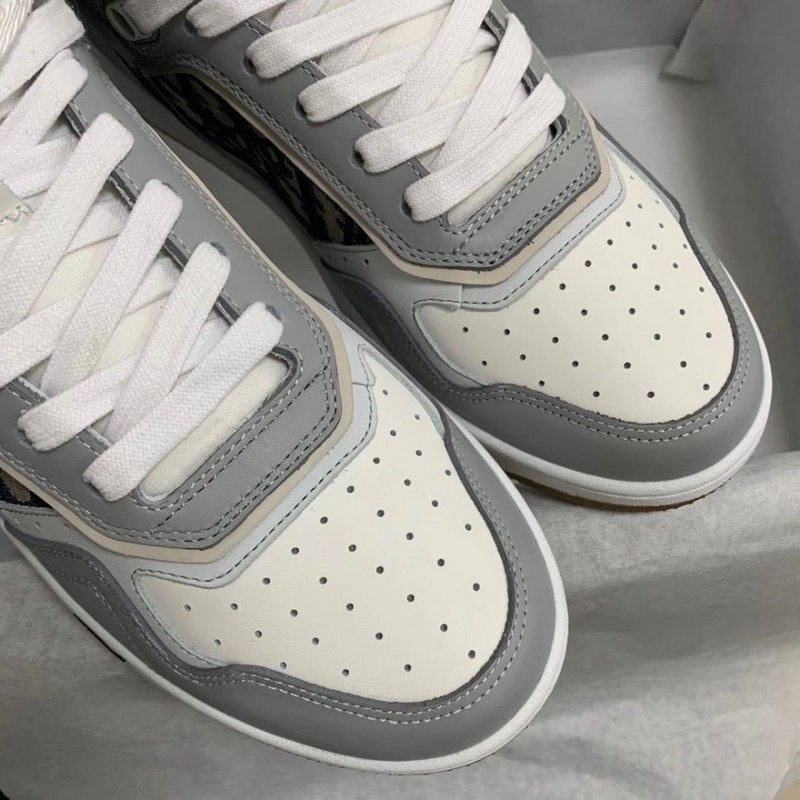 디올 B27 오블리크 미드탑 스니커즈 - 그레이