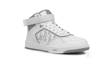 디올 B27 오블리크 미드탑 스니커즈 - 화이트 그레이