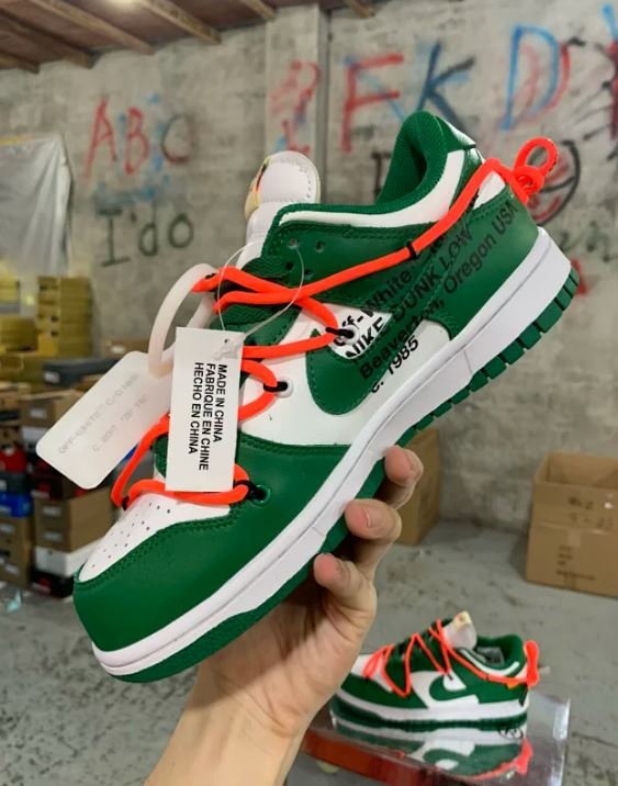 [나이키x오프화이트] 덩크 로우 파인 그린
