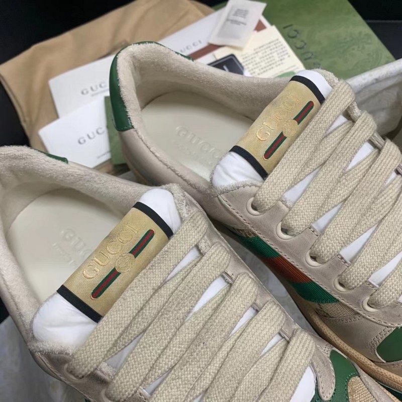 구찌 스크리너 GG 캔버스 디스트레스드 스니커즈