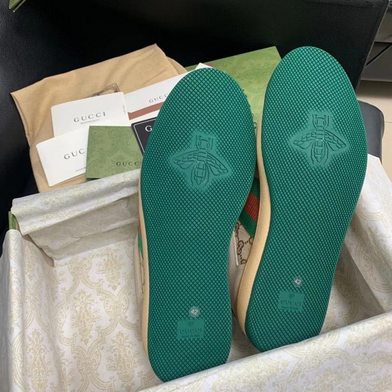 구찌 스크리너 GG 캔버스 디스트레스드 스니커즈