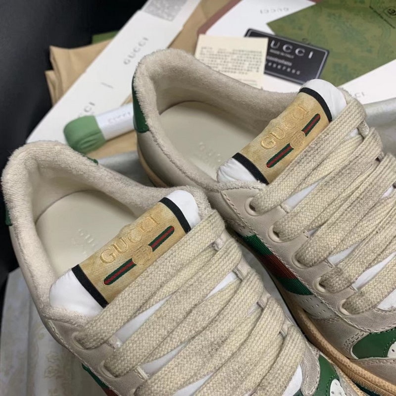 구찌 스크리너 캔버스 디스트레스드 스니커즈