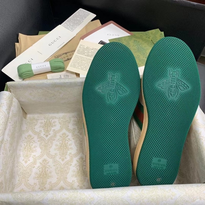 구찌 스크리너 캔버스 디스트레스드 스니커즈