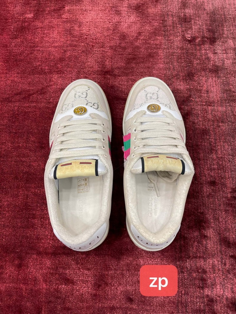 구찌 스크리너 화이트 GG 실버 라이트  -여성용-