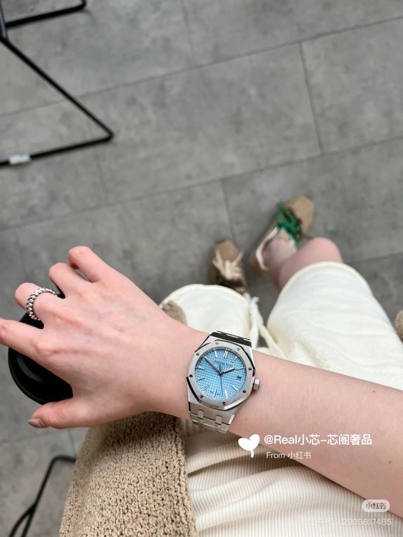 오데마피게 로얄오크 15510 아이스블루 35mm -여성용-