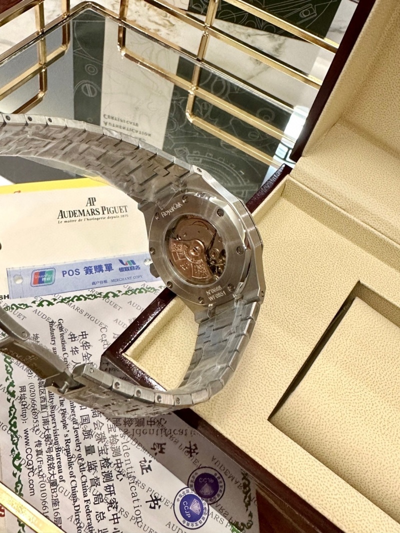 오데마피게 로얄오크 검판 다이아베젤 40mm