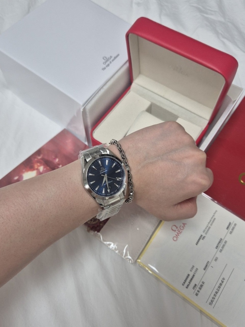 오메가 씨마스터아쿠아 테라 블루 (남성) -풀구성품-