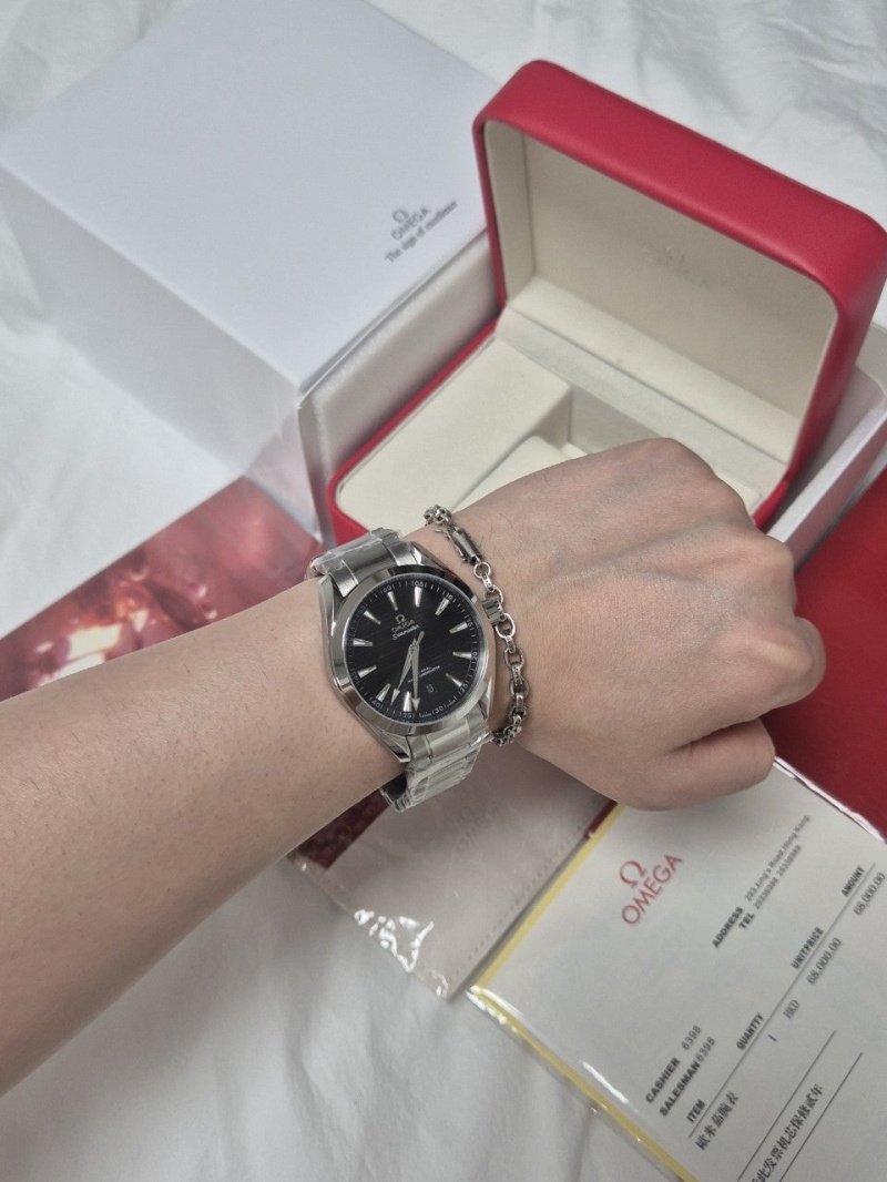 오메가 씨마스터아쿠아 테라 블랙 (남성) -풀구성품-