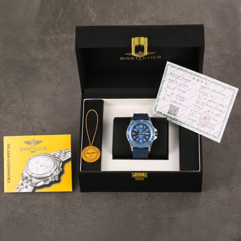 브라이틀링 슈퍼오션2 블루 러버밴드 44