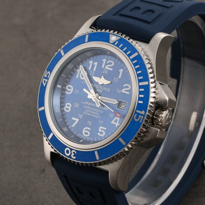 브라이틀링 슈퍼오션2 블루 러버밴드 44