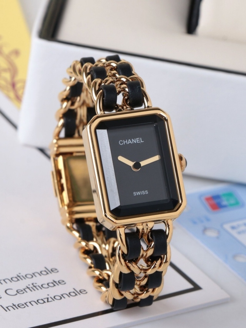 샤넬 프리미에르 체인 워치 블랙