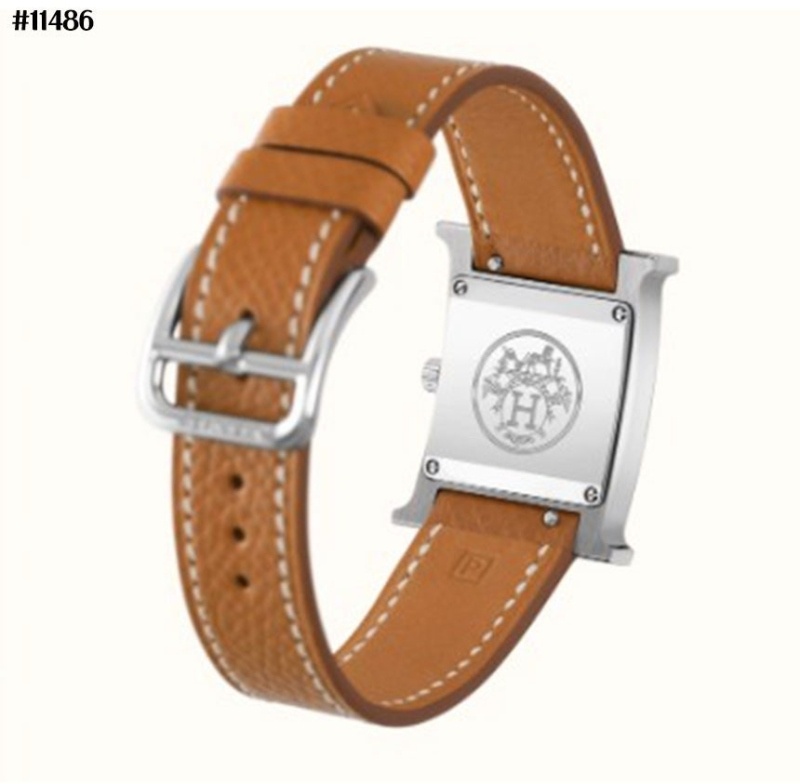 에르메스 H아워 엡솜 은장 가죽 시계 - 5 Color