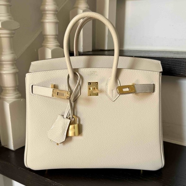Hermès Birkin 25 Craie Togo x Gold Hardware
