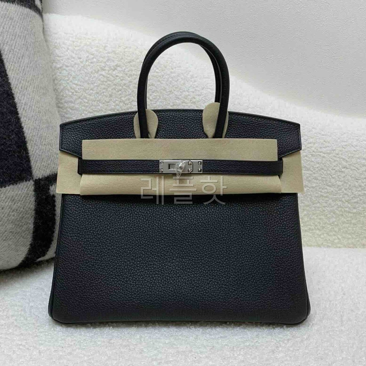 Hermès Birkin 25 Togo Noir x Palladium Hardware