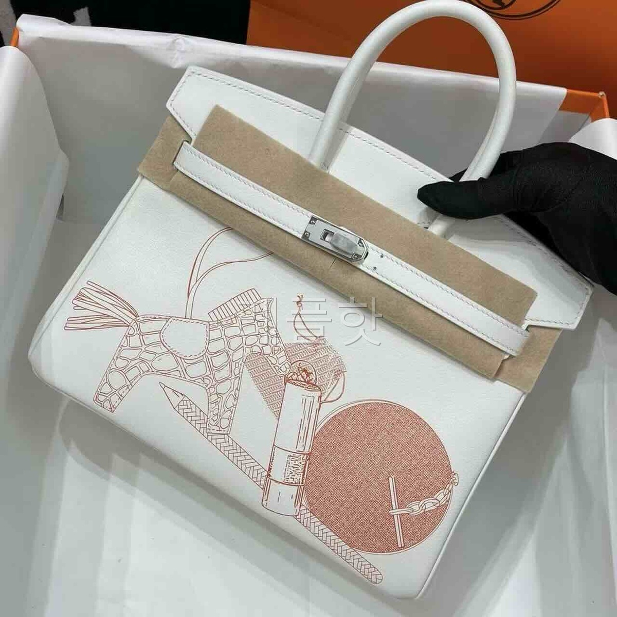 Hermès Birkin 25 Swift Nata In & Out PHW x Palladium Hardware