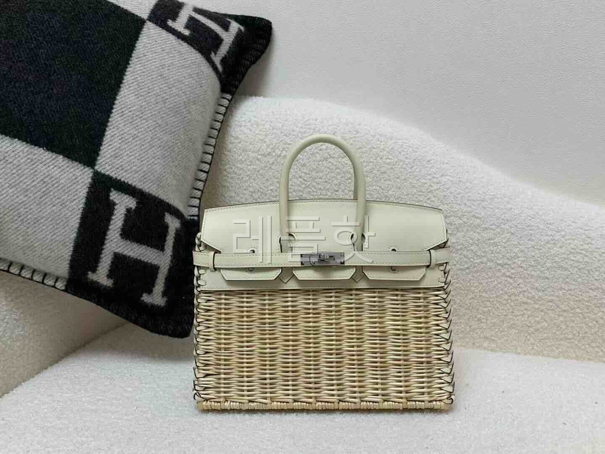 Hermès Birkin 25 Picnic Wicker Milky White