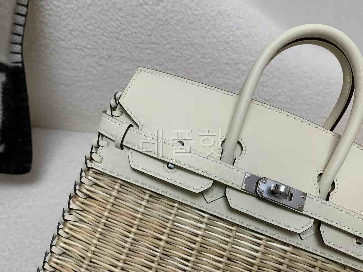 Hermès Birkin 25 Picnic Wicker Milky White