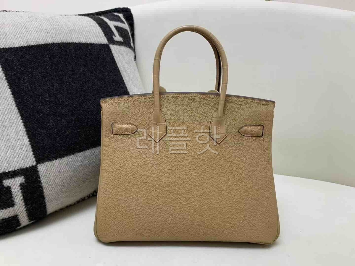 Hermès Birkin 30 Touch Chai Togo & Alligator x Champagne Gold Hardware