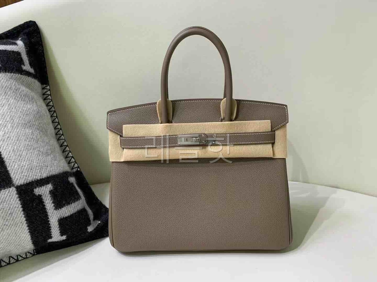 Hermès Birkin30 Togo Etoupe x Palladium Hardware