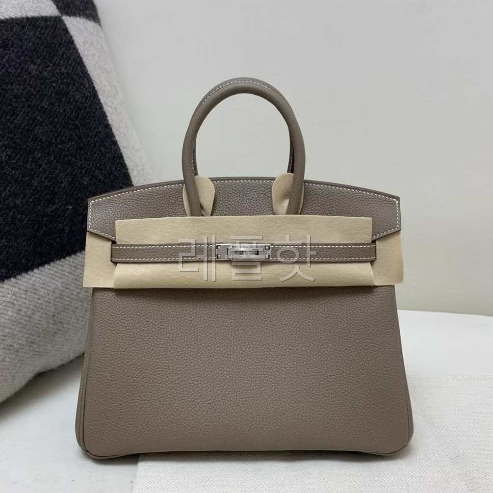 Hermès Birkin 25 Togo Etoupe x Palladium Hardware