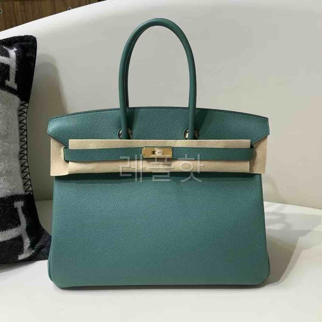 Hermès Birkin 35 Togo Malachite x Gold Hardware