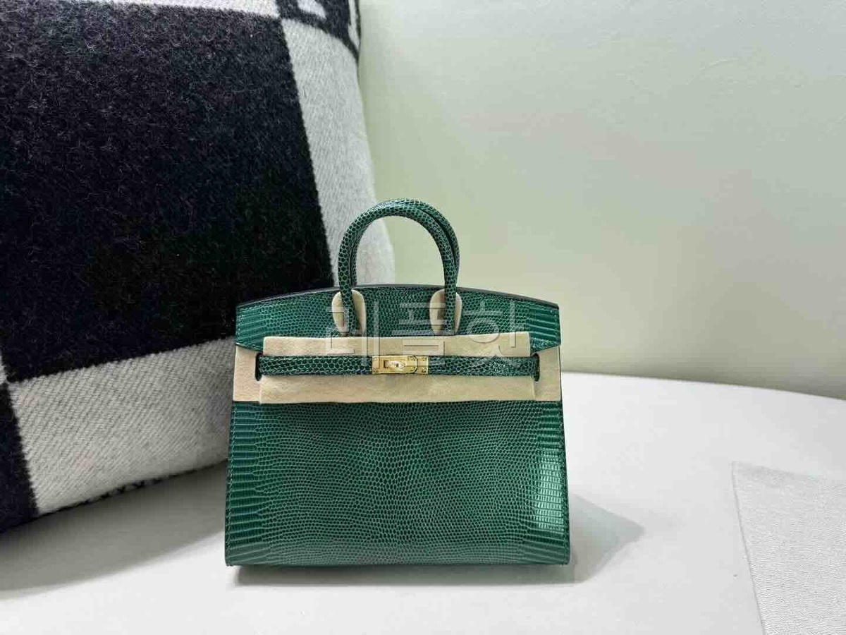 Hermès Birkin20 Lizard Vert Cyprès x Gold Hardware