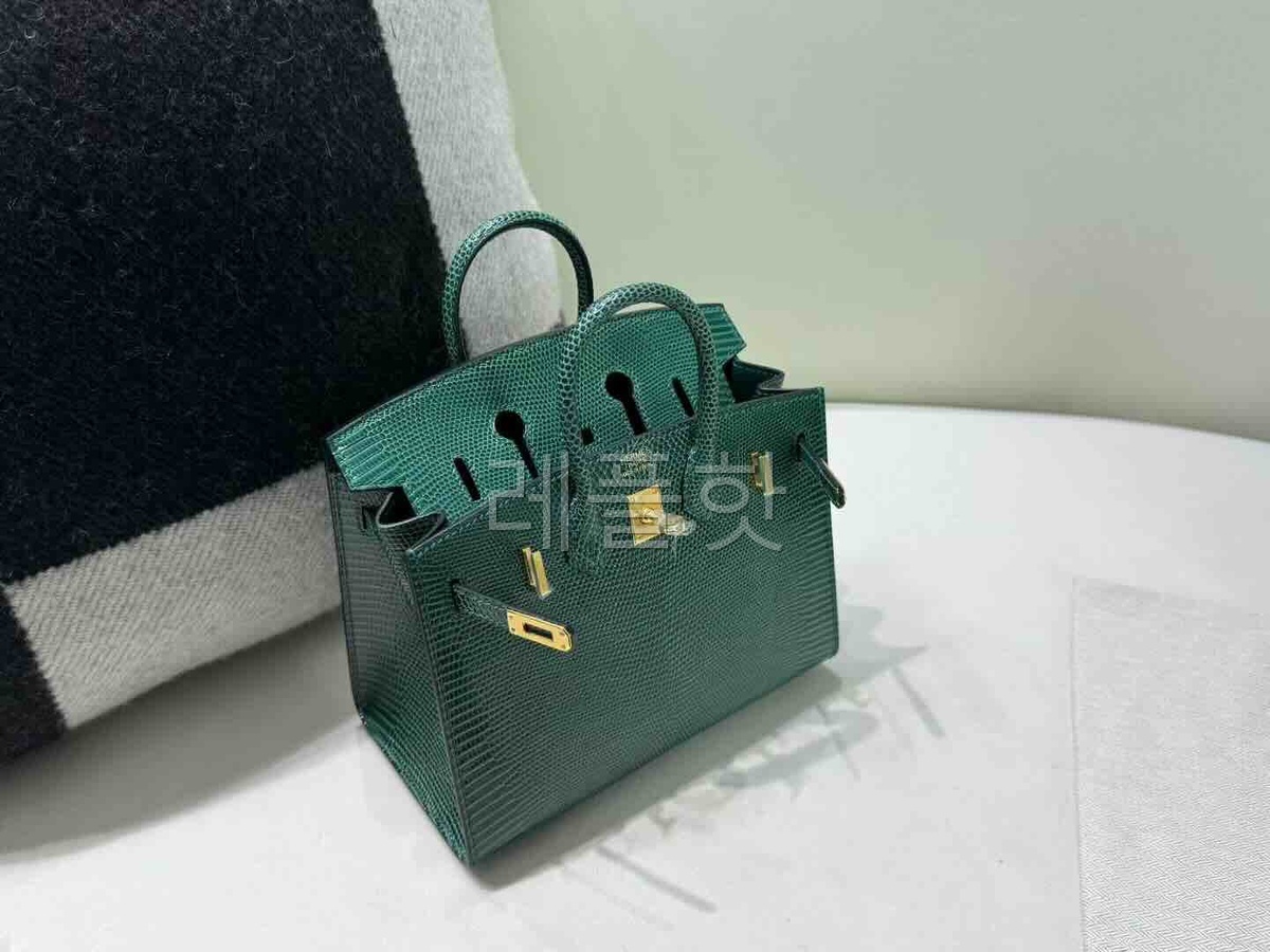Hermès Birkin20 Lizard Vert Cyprès x Gold Hardware