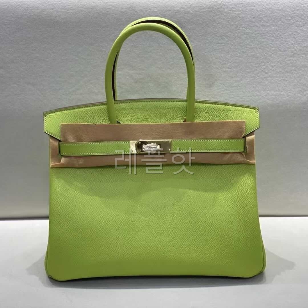 Hermès Birkin 30 Evercolor Kiwi Green x Gold Hardware